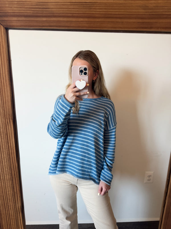 Greer Striped Knit Sweater
