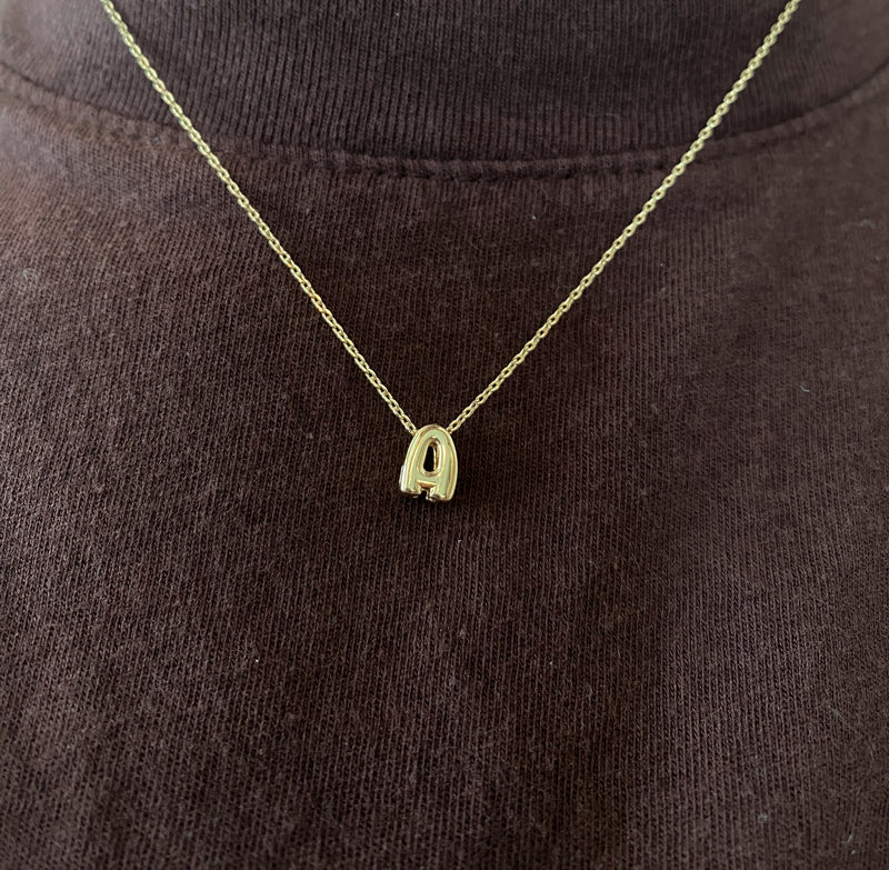 Mini Bubble Initial Necklace