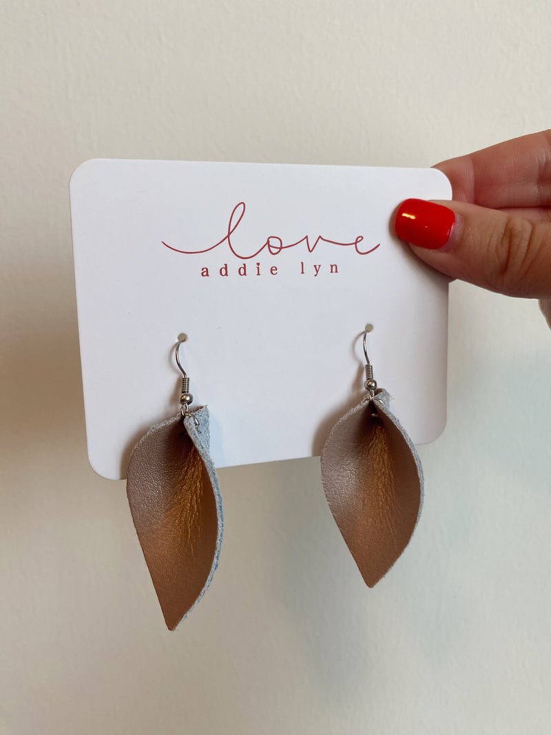 Blush Leather Earrings