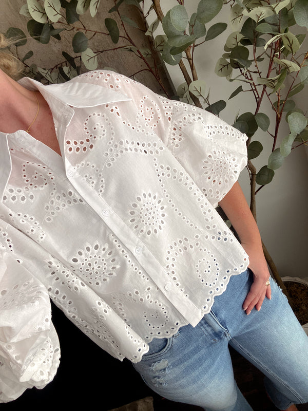 Marilyn Eyelet Blouse