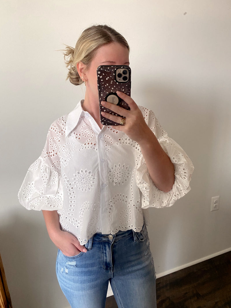 Marilyn Eyelet Blouse