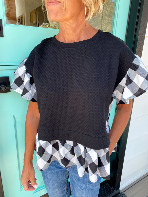 Checkered Charm Blouse