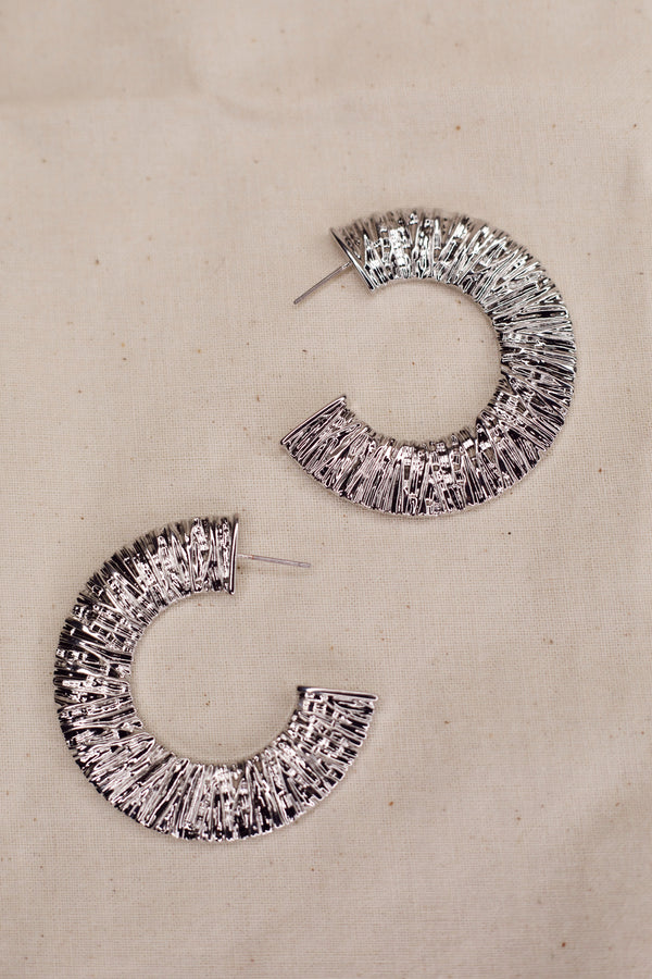 Metallic Earrings - Silver
