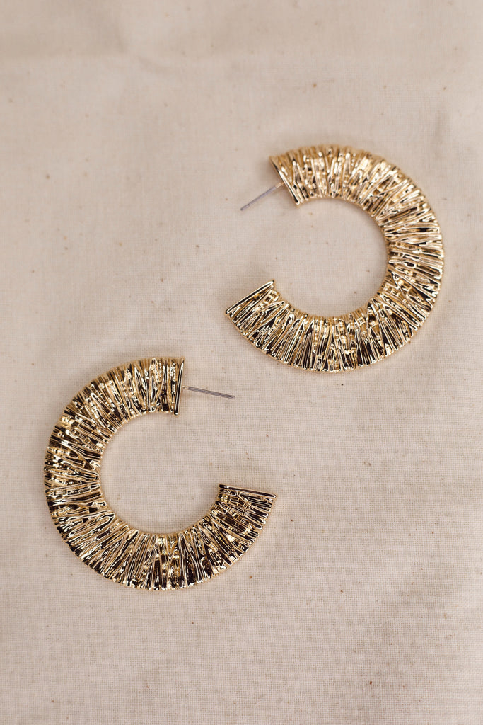 Metallic Earrings - Gold