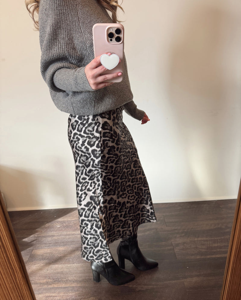 Leopard Midi Skirt