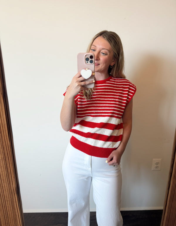 Poppy Striped Knit Top