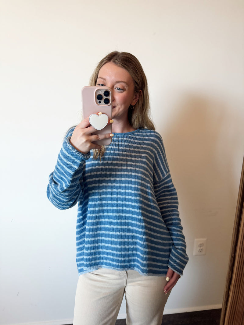 Greer Striped Knit Sweater
