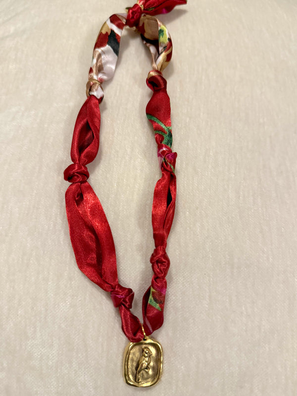 Guardian Cardinal Scarf Necklace