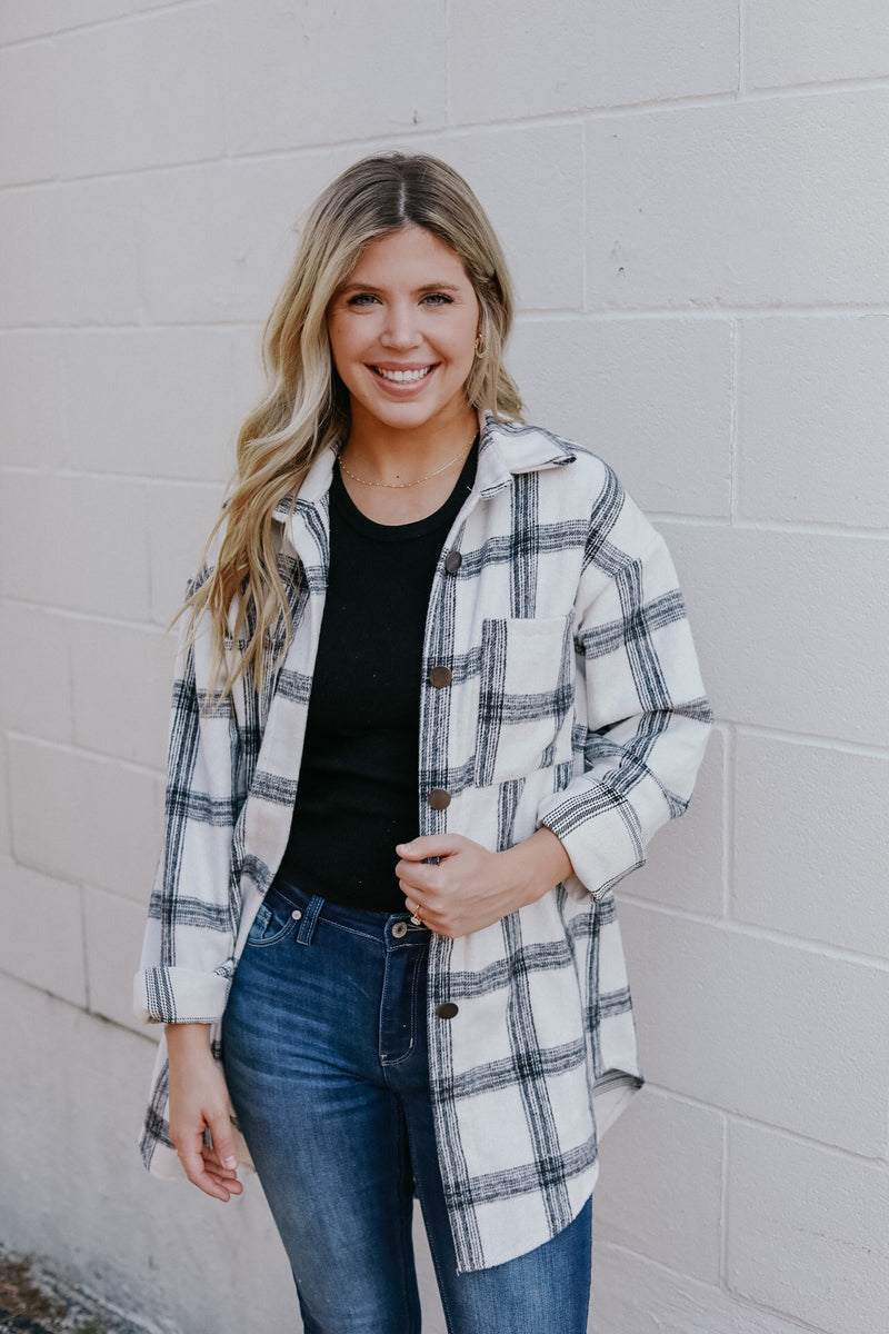 Bekah Oversized Flannel - Black