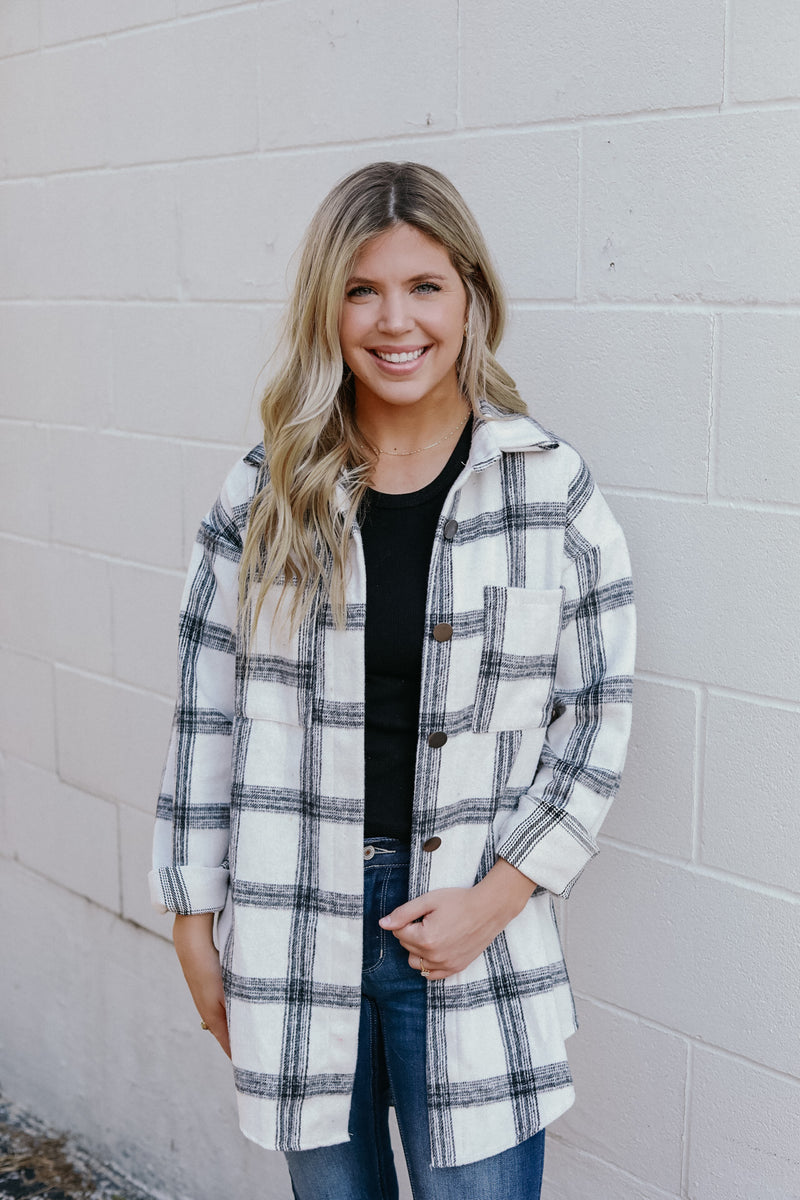 Bekah Oversized Flannel - Black