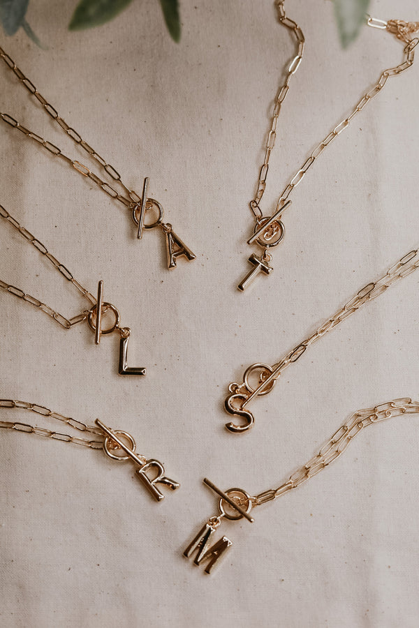 Toggle Letter Necklace
